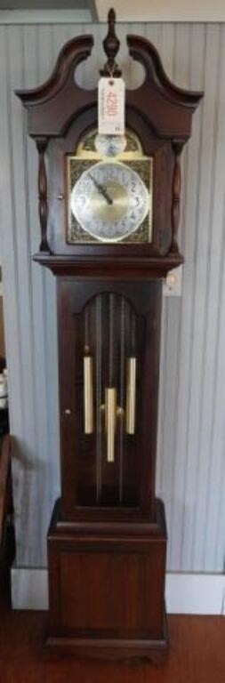 Seth Thomas Pine cased grandfather clock with