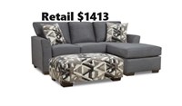 Sofa Sectional with Reversible Chaise & Ottoman
