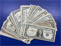 Group of 50 silver certificates