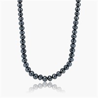 14K WHITE GOLD 100.00CT BLACK DIAMOND NECKLACE