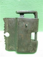 Antique Cast Iron Lock With Key - Works