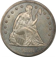 $1 1870-CC PCGS MS62 EX ELIASBERG