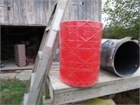 Red Composite Rubber Flower Pot / Trash Can
