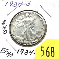 1934-S Walking Liberty half dollar