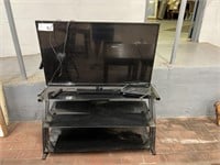 TV WITH REMOTE, TV STAND, DVD PLAYER