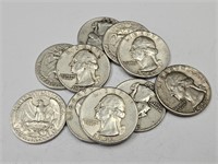 10- 1957 Silver Washington Quarters
