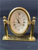 Montreux brass mantle clock
