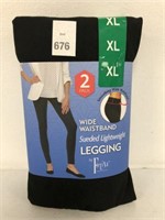 2PCS FELINA WOMEN'S WIDE WAISTBAND LEGGING SIZE XL