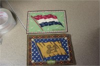 lot of 2 tobacco flags (cloth)