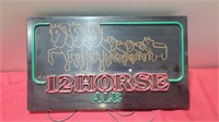 12 horse ale light up beer sign
