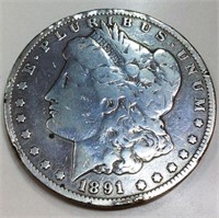 1891-CC Morgan Silver Dollar Rare Date