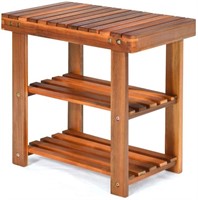 PATIOJOY Shoe Rack Bench, 3-Tier Shoe Organizer