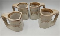 4 Vintage Rodolfo Padilla Drip Glaze Mugs
