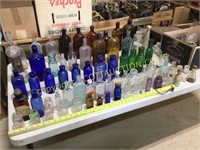 Lot of  approx 75 glass medicine bottles, many o