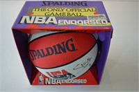Steve Smith Signed Spalding Basketball Small 1990s