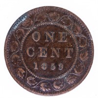 Canada 1859 Victoria Large One Cent Coin
