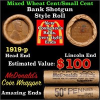 Lincoln Wheat Cent 1c Mixed Roll Orig Brandt McDon