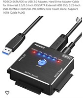 FIDECO SATA/IDE to USB 3.0 Adapter, Hard Drive