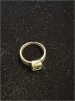 Sterling Ring w/ Green Stone