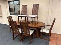 United Tiki Brutalist Table and 6 Chairs