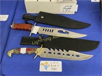 TWO "BOWIE" KNIVES FROM FROST CUTLERY