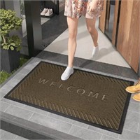 Color&Geometry Outdoor Door Mat, Heavy Duty "Welco