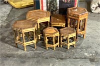 Group set of Bamboo Style Stands