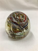 Swirl Glass Paperweight, 2 1/2”T
