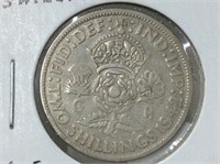 1942 G. B. 2 Shillings .500,11.31gr