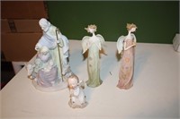 Mary and Joseph figure, angels