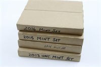 (4) P & D Mint Sets: 2013-2016 in Kraft Boxes