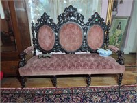 Exceptional 19th Carved Couch Settee