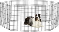 $36  Blk Metal Dog Exercising Pen  Med 48x48x30in