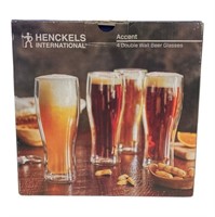 SM4081  Henckels Double Wall Beer Glass, 14-oz., 4