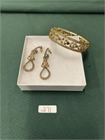 Charter Club Costume Jewelry Earrings Bracelet Set