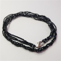 $280 Silver Black Spinel Necklace