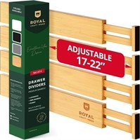Adjustable Bamboo Drawer Dividers Organizers -