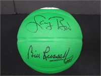 LARRY BIRD BILL RUSSELL SIGNED BASKETBALL COA