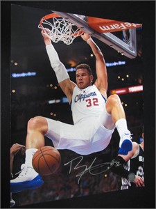 BLAKE GRIFFIN SIGNED CLIPPERS PHOTO COA