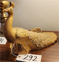 Ceramic Peacock Lamp