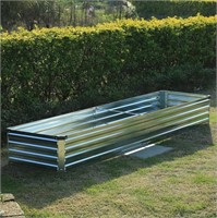 8x2x1ft Galvanized Raised Garden Bed