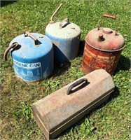 4pcs- fuel cans & toolbox