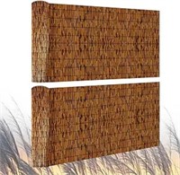 Paknano 2 Pack Natural Reed Fence Roller,4ft X