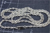 Neck Chain, 24 Inch, 15 Grams, Sterling Silver