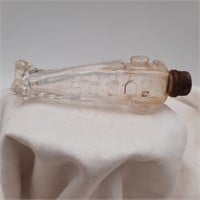 4" Antique T H Stough Airplane Glass Bottle