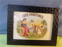 Vintage framed La Flor De Luis Martinez cigar b