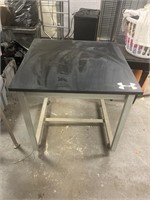 Metal Work/ Shop Table on Casters