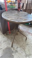 Round Metal Outdoor Table 26x28 Has Glue on Top