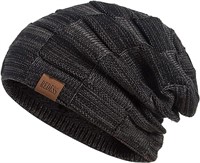 *NEW*Knit Slouchy Winter Beanie, Black