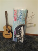 Egmond Guitar, Yamaha Keyboard, Music Stand
